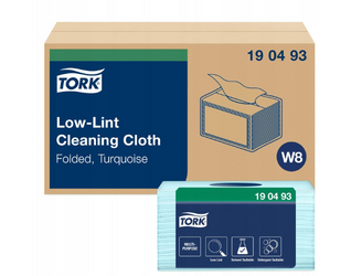 Tork 190493 czyściwo niskopylne, włókninowe w odcinkach, turkus,  75szt