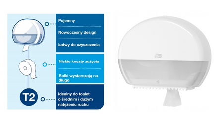 Tork 120278 papier toaletowy biały T2, mini jumbo op. 12rolek