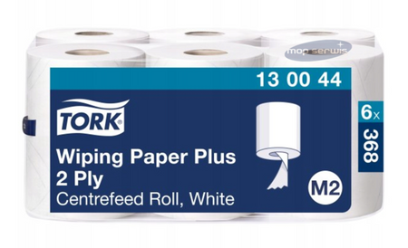 Tork 130044 - czyściwo w roli centralnie dozowane, 2 warstwy, 6 rolek, 125m