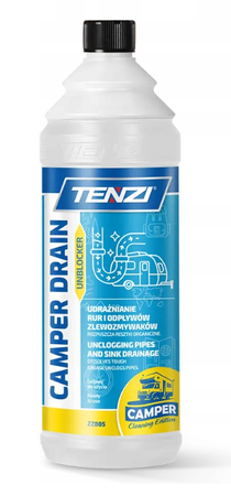 TENZI Camper Drain Unblocker do udrażniania rur w kamperze, przyczepie 1L
