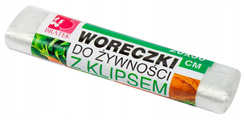 Woreczki do żywności z klipsem Bratek 100 sztuk