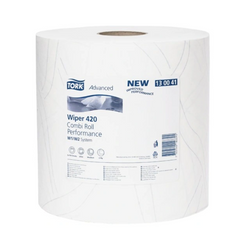 Tork 130041  czyściwo papierowe białe do średnich zabrudzeń 255mb 1 rolka