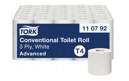 Tork 110792 papier toaletowy w rolce 3-warstwowy biały 7 x 10 szt.
