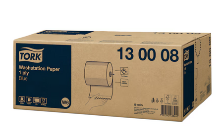 Tork 130008 czyściwo niebieskie papierowe do dozownika uszczelnionego, 1 warstwa HACCP