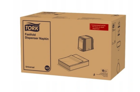 Tork 10933 Fastfold serwetki obiadowe, białe, 24x30 cm 30x300szt