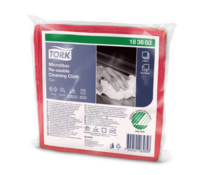 Tork 183603 ściereczki z mikrowłókna wielokrotnego użytku - Czerwone