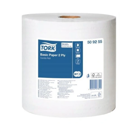 TORK 509255 ręcznik papierowy czyściwo papierowe białe 2w 184m 1 rolka