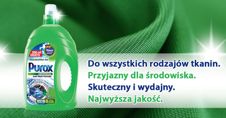 Purox żel do prania kolorów i białego 4,3L, 143 prania, Najnowsza linia