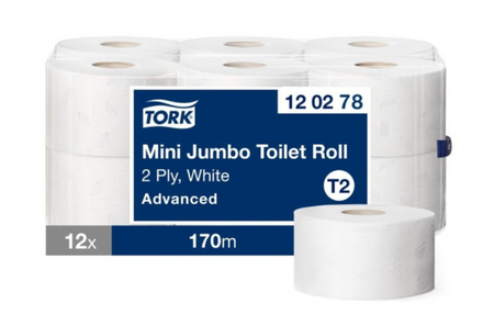 Tork 120278 papier toaletowy biały T2, mini jumbo op. 12rolek