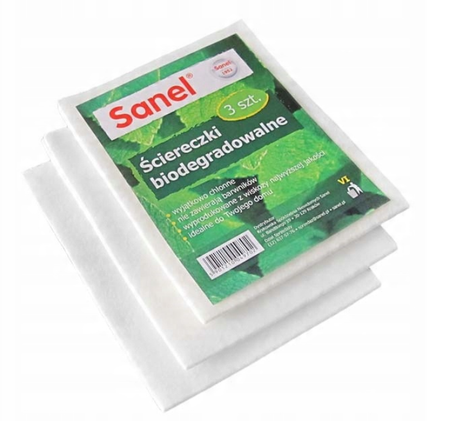 Sanel ściereczki biodegradowalne  3 sztuki
