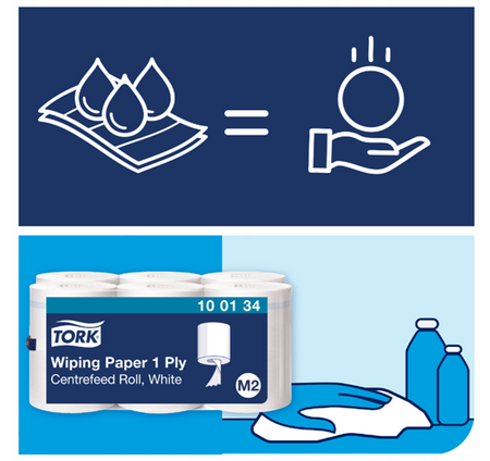 Tork 101250 M2 czyściwo, ręcznik papierowy 6 rolek po 160m