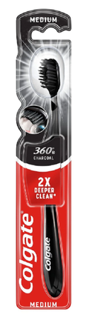 Colgate 360° Black Szczoteczka do zębów średnia 