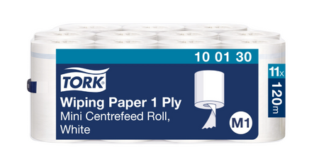 Tork 100130 czyściwo w roli 11 rolek 120m/rolka centralne dozowanie