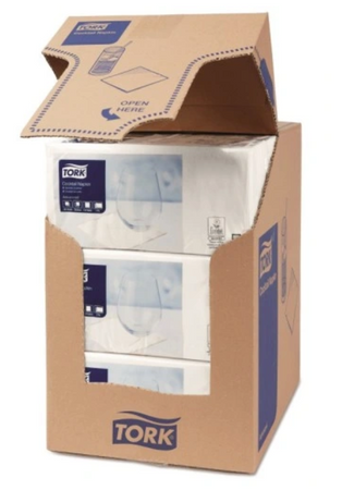 Tork 477534 serwetki obiadowe, białe, 24x24 cm, 200 szt.