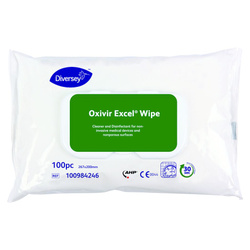 Diversey OXIVIR EXCEL WIPE skuteczne wobec HIV, HBV, HCV, grypy 100 SZT