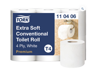 Tork 110406 ekstra miękki papier toaletowy 4-warstwowy 7 opakowań