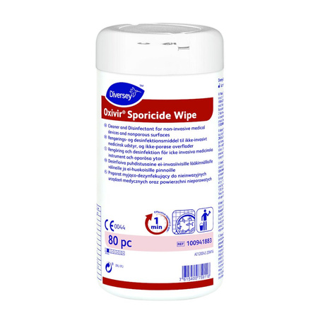 Diversey Oxivir Sporicide Wipes 80 szt - chusteczki dezynfekcyjne