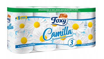 Foxy Camilla Biały Papier Toaletowy 8 rolek 3W