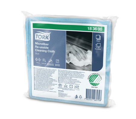 Tork 183600 ściereczki z mikrowłókna wielokrotnego użytku - Niebieskie