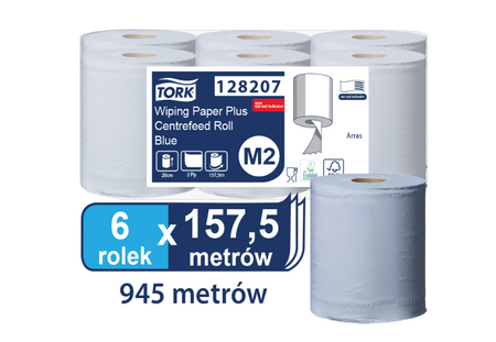 Tork 128207 Centralne dozowanie Maxi Blue ręcznik papierowy 6 x 157,5m 2W