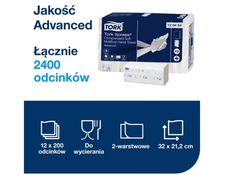 TORK 120454 Xpress ręcznik papierowy ZZ wielopanelowy  12x200