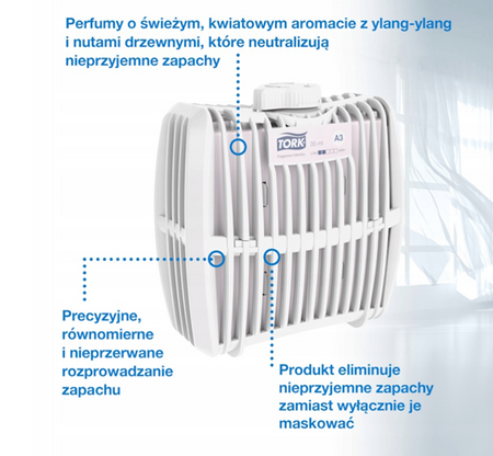 TORK 257010 odświeżacz powietrza Constant o zapachu wiosennej bryzy