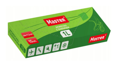 Master woreczki z suwakiem na żywność mocne 1L 15szt.