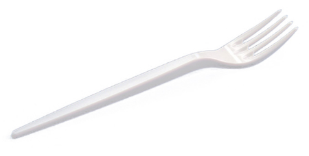Widelec Plastikowy BIAŁY wielokrotnego użytku opk.100szt.