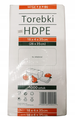 HDPE Torebki woreczki 18/4/35 (26x35cm) 1000sztuk