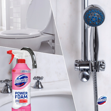 Domestos Power Foam Piana do czyszczenia toalet i łazienek Floral Fresh 