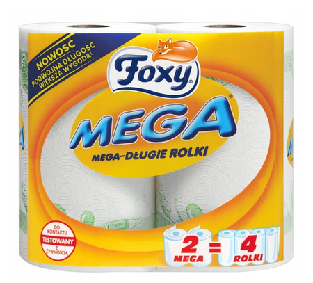 Ręczniki papierowe kuchenne Mega Foxy 2 rolki