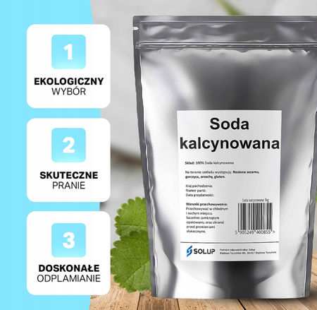 Soda kalcynowana Piorąca Węglan Sodu czysty 1kg