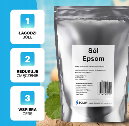 Sól Epsom gorzka czysty 99,5% siarczan magnezu 1kg